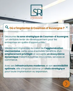 zone activite Cournon Auvergne immobilier entreprise locaux activite bureaux commerces Cournon Clermont implantation entreprise Cournon investissement immobilier