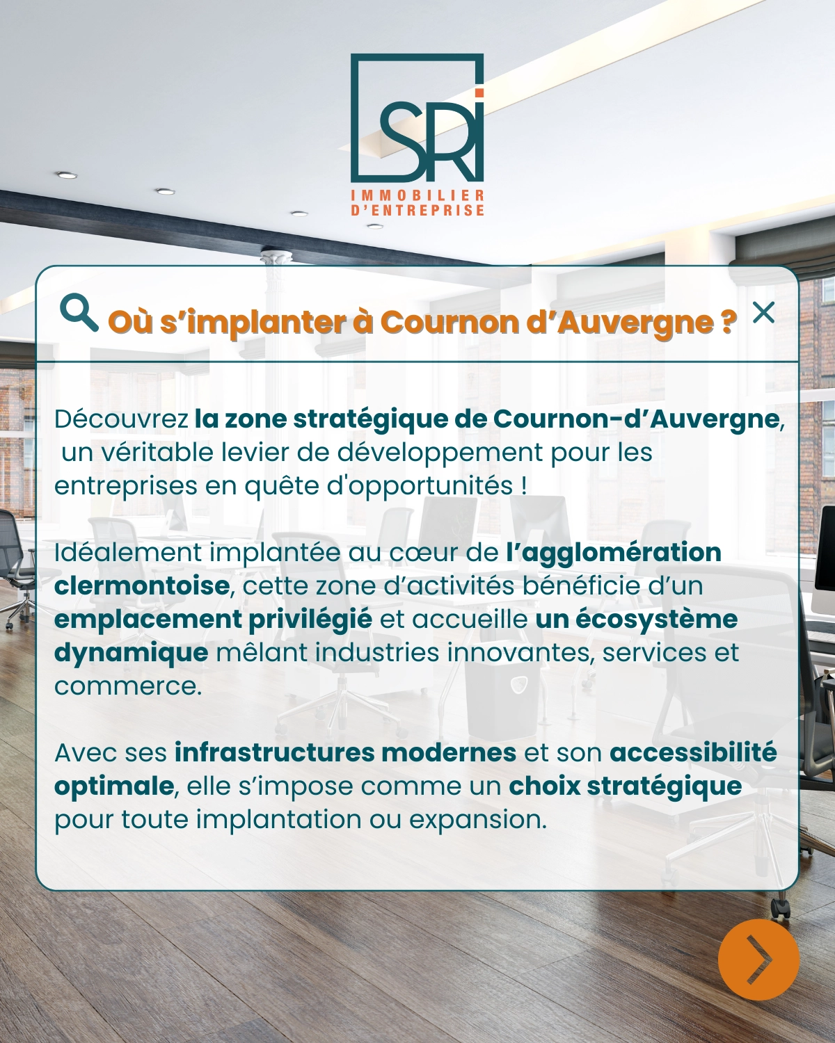 zone activite Cournon Auvergne immobilier entreprise locaux activite bureaux commerces Cournon Clermont implantation entreprise Cournon investissement immobilier