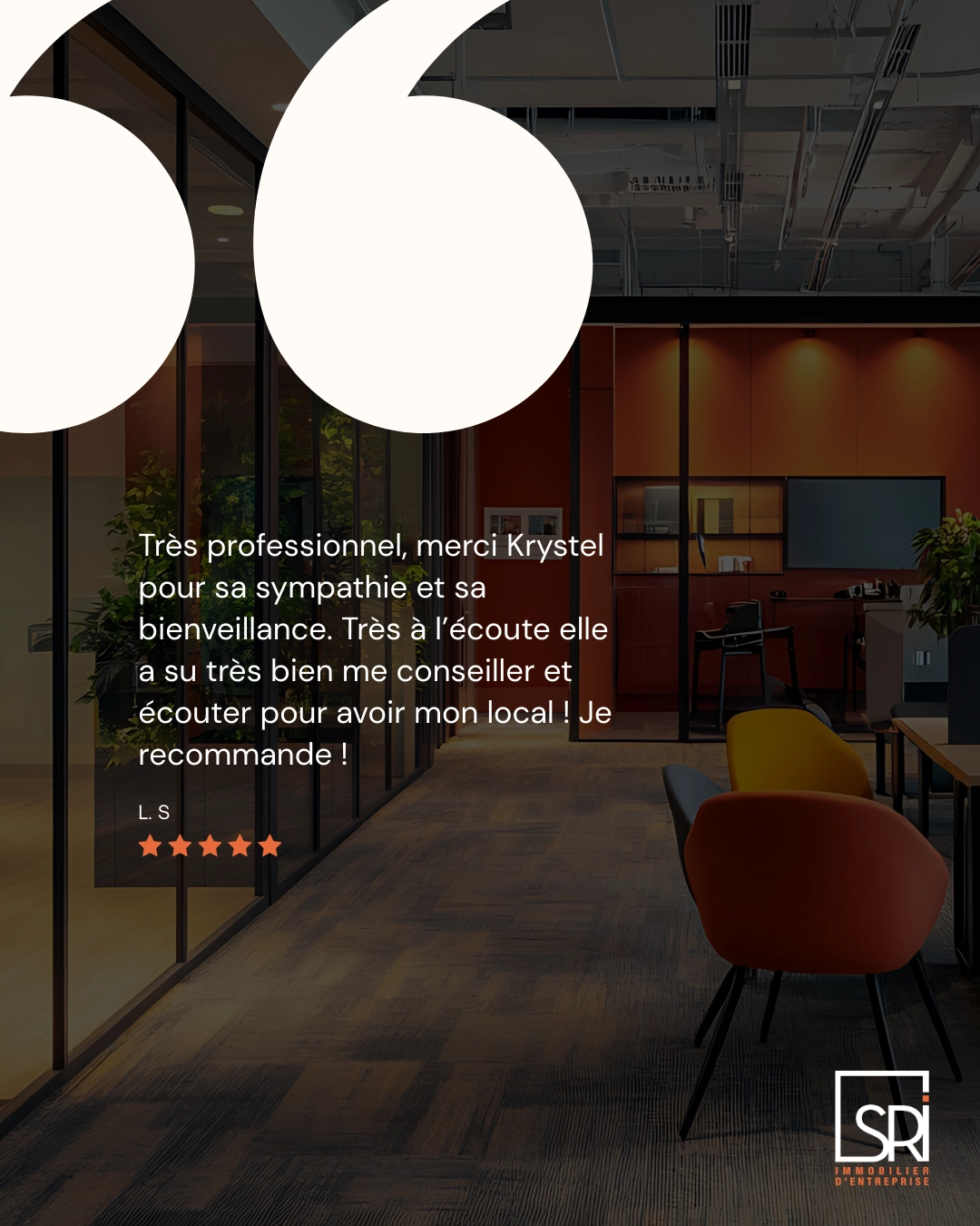 ALT 1 : avis client immobilier d’entreprise SR Immobilier Clermont-Ferrand ALT 2 : accompagnement transaction immobilière professionnelle bureaux locaux commerciaux ALT 3 : équipe SR Immobilier immobilier d’entreprise Auvergne