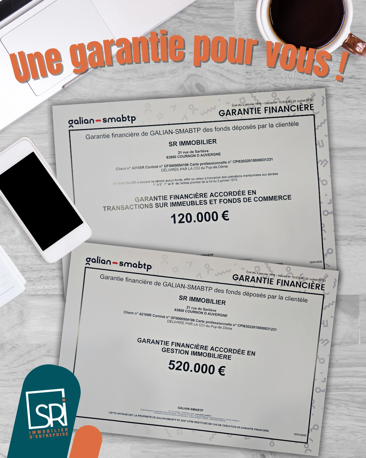 securisation transaction immobilier entreprise Clermont-Ferrand locaux activité bureaux commerces SR Immo Auvergne investissement immobilier professionnel securise Clermont-Ferrand