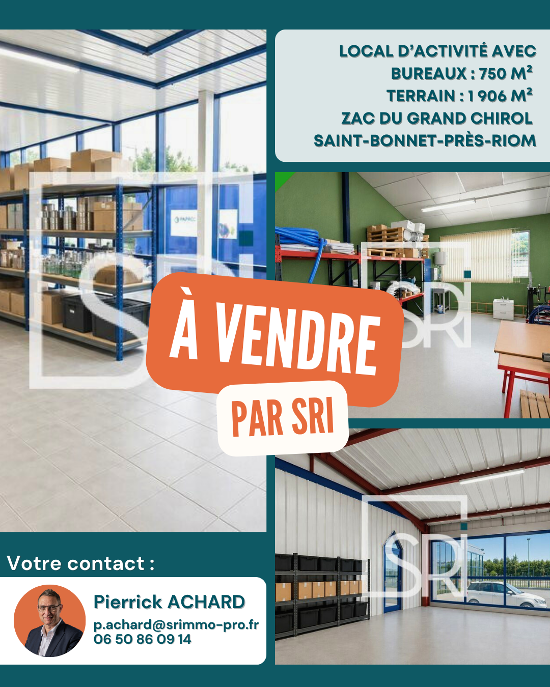 Local d'activité à vendre près de Clermont-Ferrand dans la ZAC du Grand Chirol
